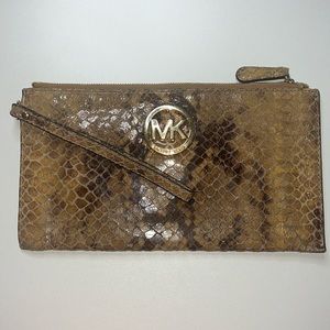 Michael Kors sneak skin clutch